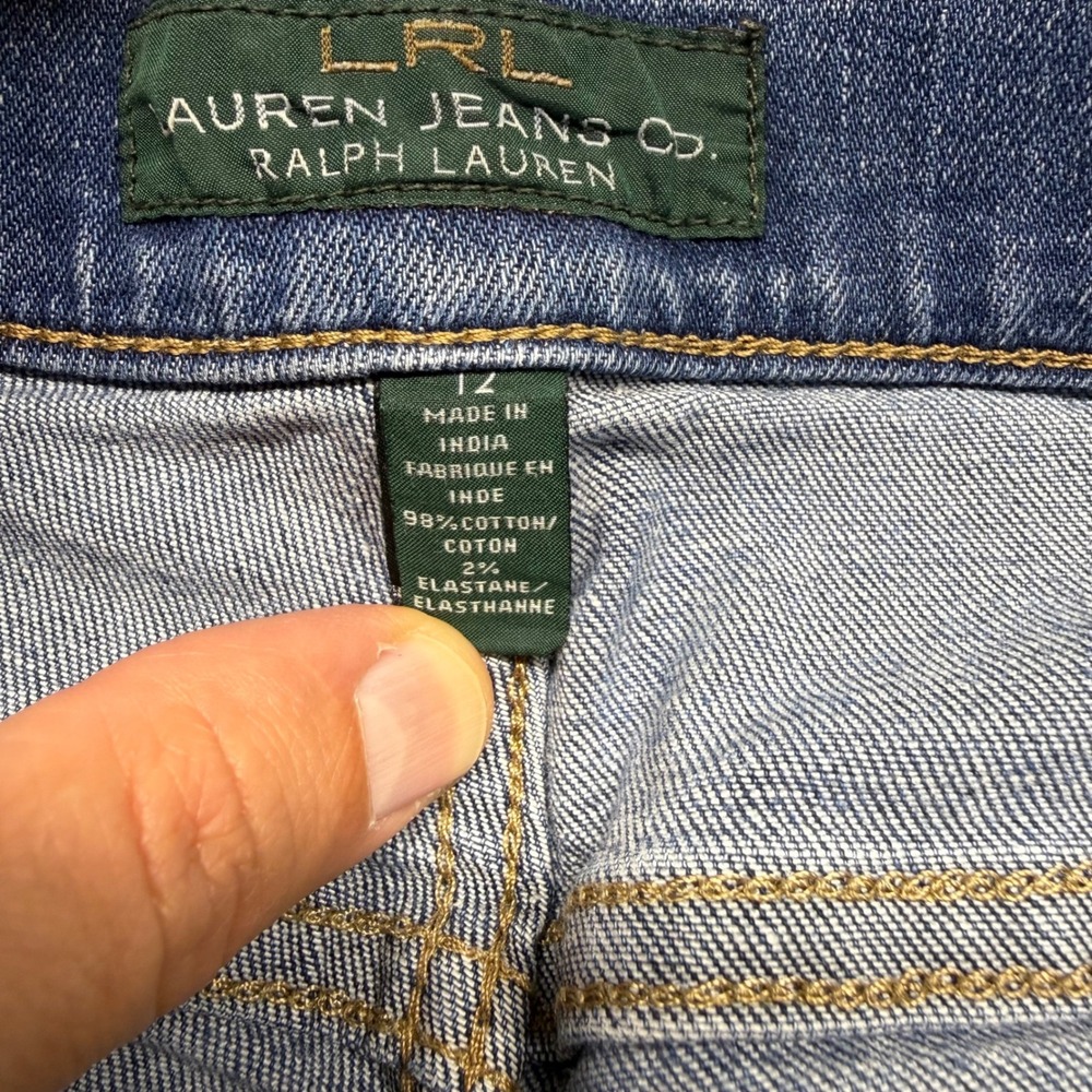 Lauren Ralph Lauren Classic Straight Jeans 32x29 Mid Rise Stretch Blue Denim - Picture 3 of 11